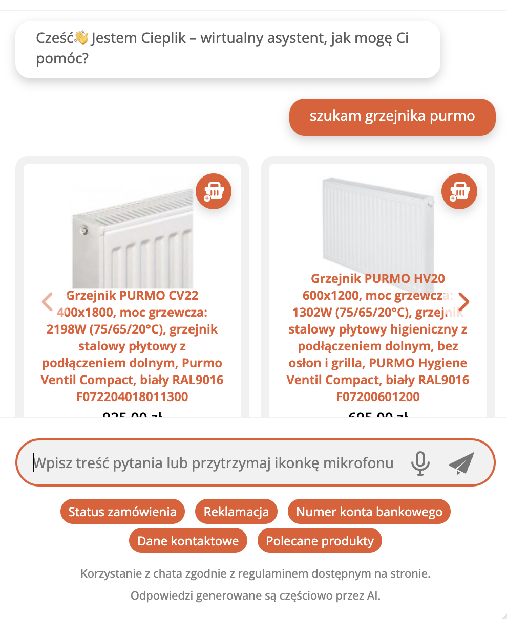 Dobór produktu grzewczego